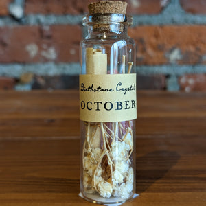 October Birthstone Crystal Wishing Bottle