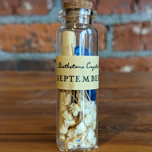 September Birthstone Crystal Wishing Bottle