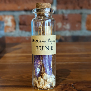 June Birthstone Crystal Wishing Bottle