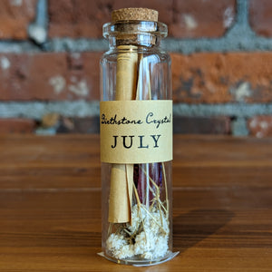 July Birthstone Crystal Wishing Bottle
