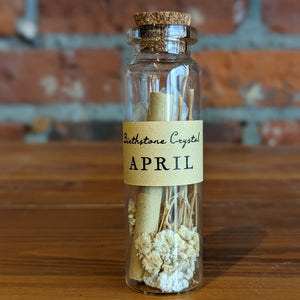 April Birthstone Crystal Wishing Bottle