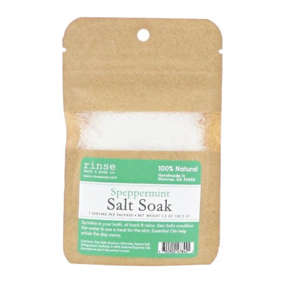 Rinse Speppermint Bath and Body Salt Soak