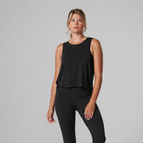 Tavi Noir High-Low Tank Top in Ebony