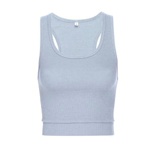 Bra:30 Sporty Cropped Tank in Gray